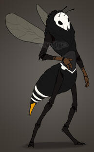 digital drawing of Personal work of insect oc insect oc standing still